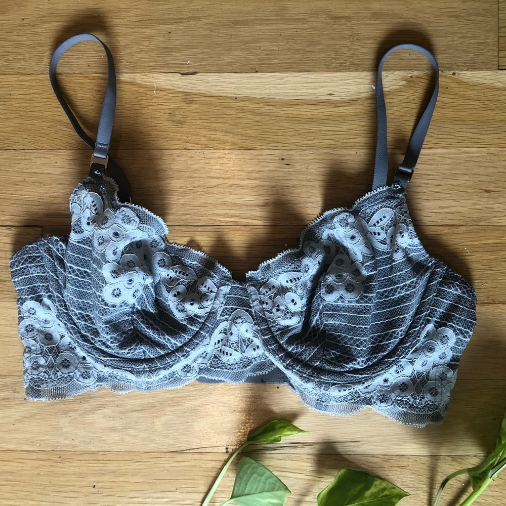 Aerie Real Power Unlined Lace Demi Bra size 34C